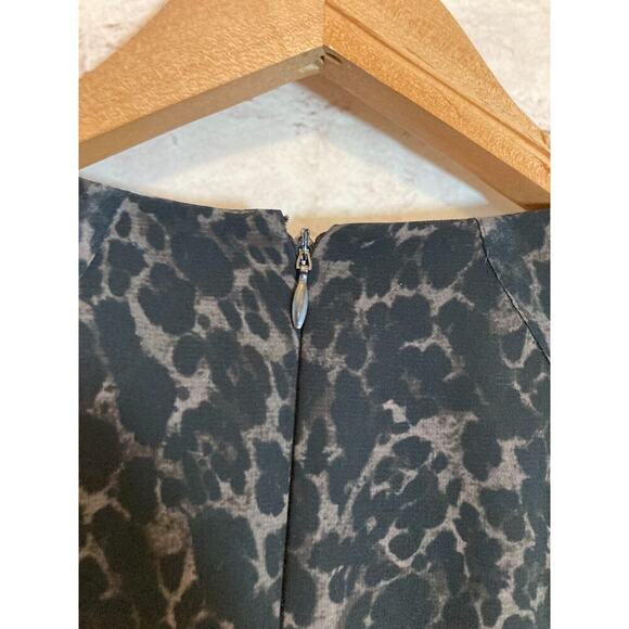 Elie Tahari Top Womens Medium Black All Over Sequin Animal Print Shimmer Career - Picture 13 of 14